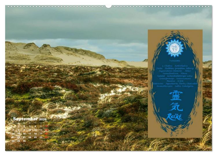 Produktbild: REIKI - Chakrameditation (Wandkalender 2026 DIN A2 quer), CALVENDO Monatskalender