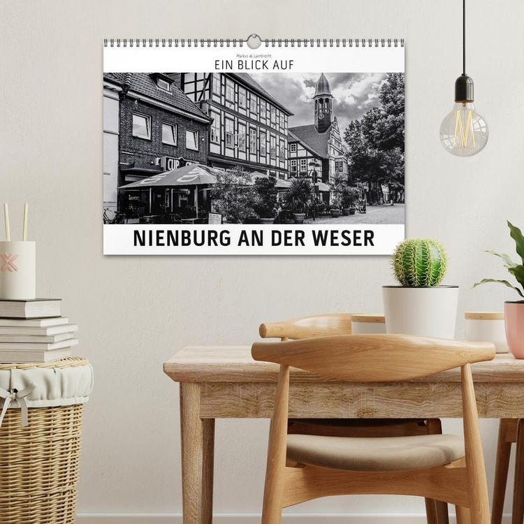 Produktbild: Ein Blick auf Nienburg an der Weser (Wandkalender 2026 DIN A3 quer), CALVENDO Monatskalender