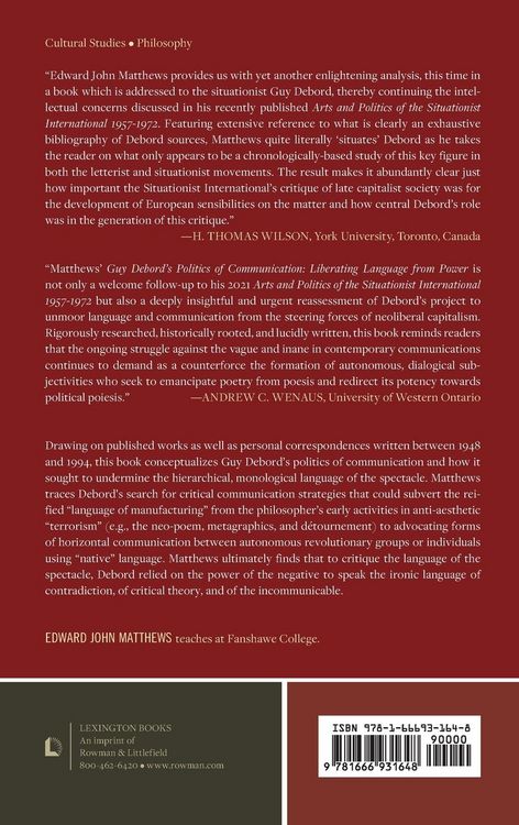Produktbild: Guy Debord's Politics of Communication