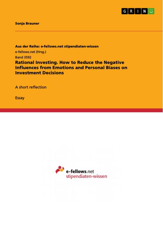 Produktbild: Rational Investing. How to Reduce the Negative Influences from Emotions and Personal Biases on Investment Decisions
