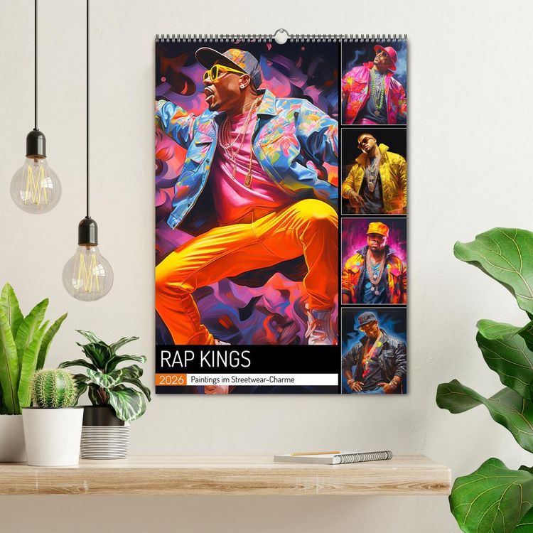 Produktbild: Rap Kings. Paintings im Streetwear-Charme (Wandkalender 2026 DIN A2 hoch), CALVENDO Monatskalender