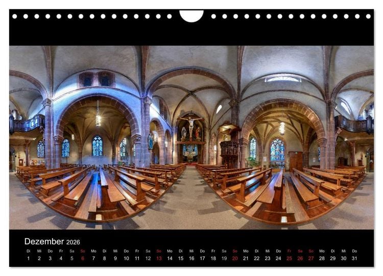Produktbild: Kapellen, Kirchen und Kathedralen 2026 (Wandkalender 2026 DIN A4 quer), CALVENDO Monatskalender