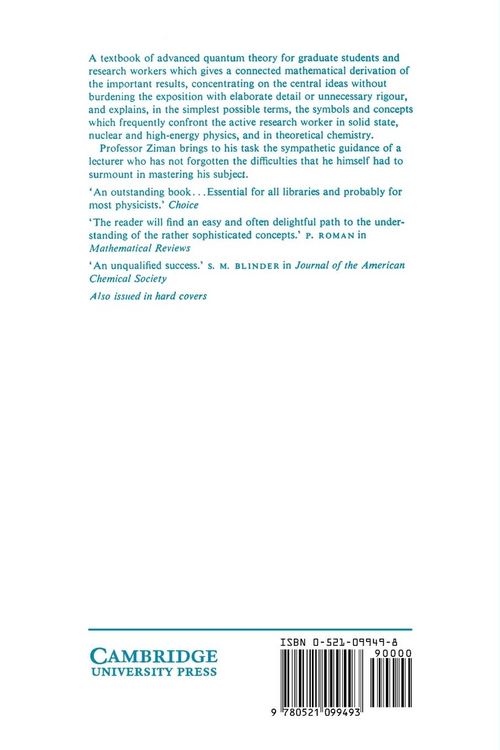 Produktbild: Elements of Advanced Quantum Theory