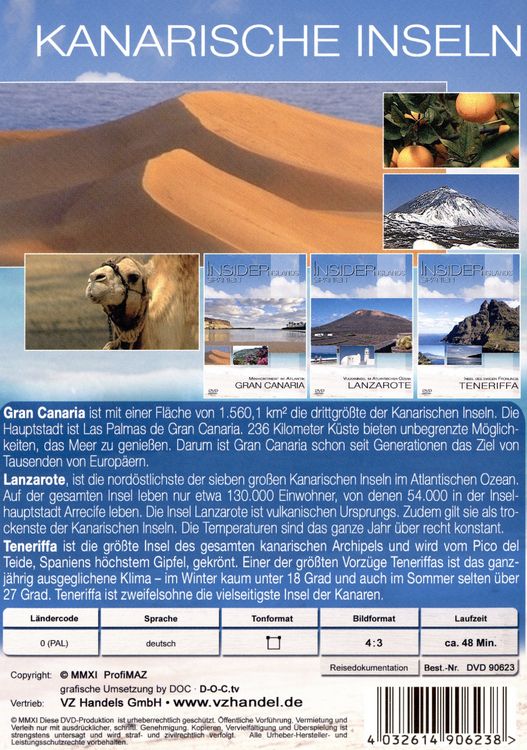 Produktbild: Insider Islands - Spanien: Kanarische Inseln [3 DVDs]