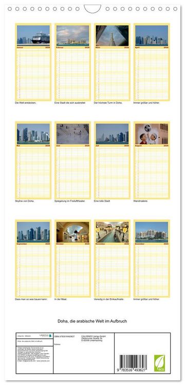 Produktbild: Familienplaner 2026 - Doha, die arabische Welt im Aufbruch mit 5 Spalten (Wandkalender, 21 x 45 cm) CALVENDO