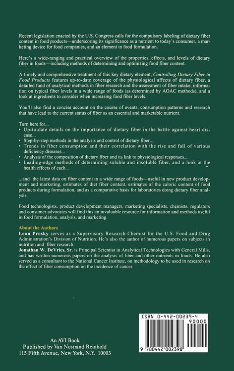 Produktbild: Controlling Dietary Fiber in Food Products