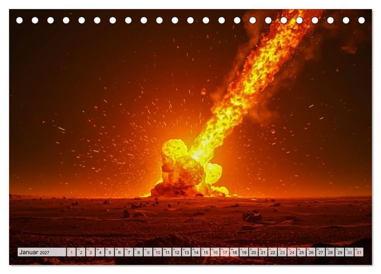 Produktbild: Naturgewalten - Ungez&auml;hmt und Unaufhaltsam (Tischkalender 2027 DIN A5 quer), CALVENDO Monatskalender