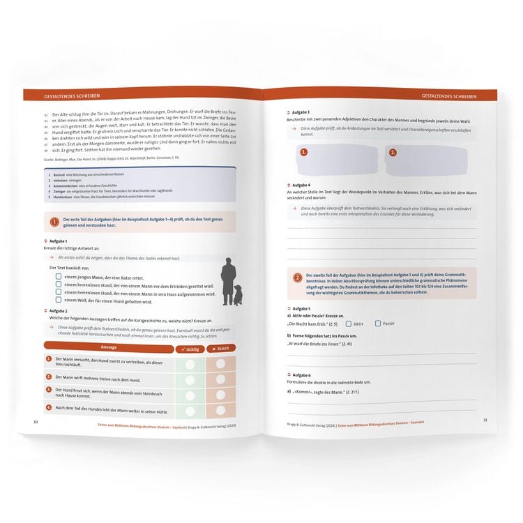 Produktbild: Sicher zum Mittleren Bildungsabschluss Deutsch Saarland &ndash; Trainingsbuch inkl. L&ouml;sungen und Onlinekurs