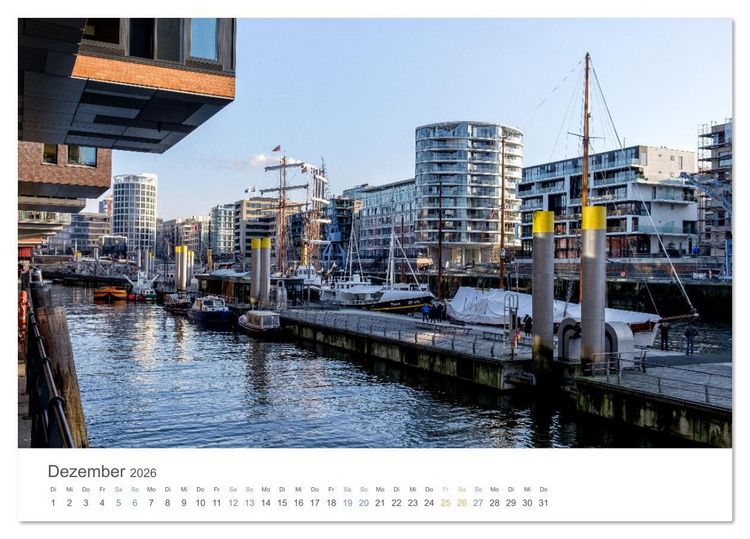 Produktbild: Die Elbmetropole Hamburg (Tischkalender 2026 DIN A5 quer), CALVENDO Monatskalender