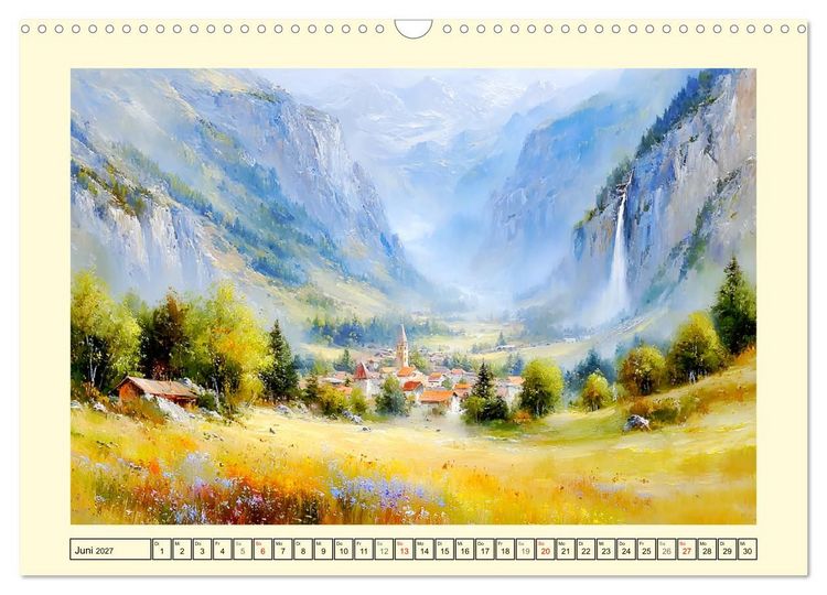 Produktbild: Reise durch die Schweiz. Malerische Einblicke in Stadt und Land (Wandkalender 2027 DIN A3 quer), CALVENDO Monatskalender