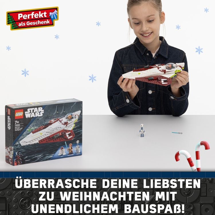 LEGO Star Wars Obi-Wan Kenobis Jedi Starfighter, Raumschiff Set 75333