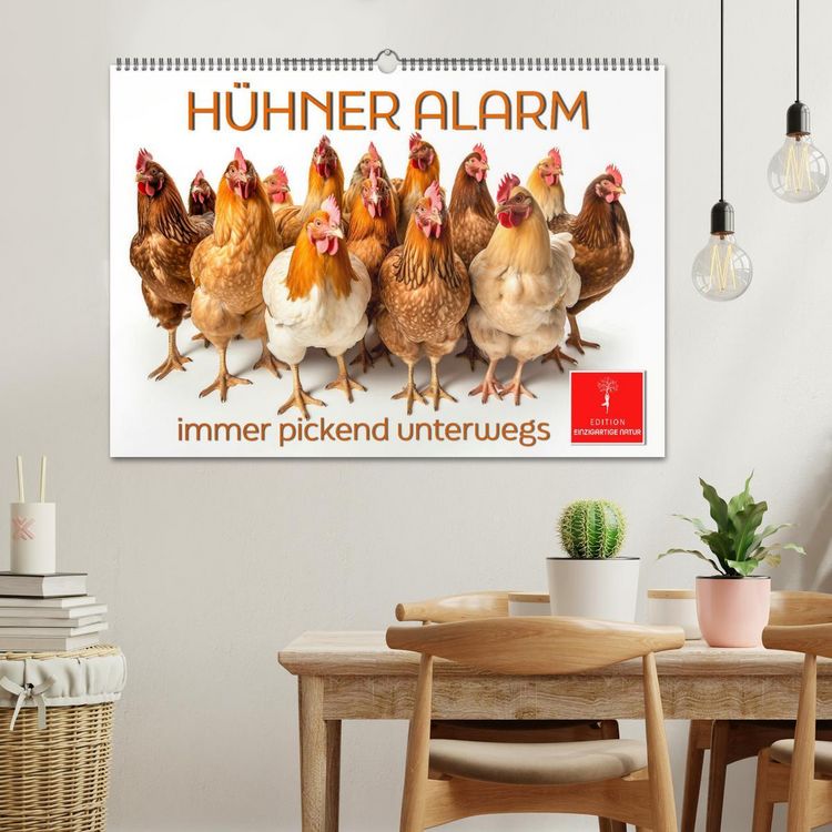 Produktbild: H&uuml;hner Alarm (Wandkalender 2026 DIN A2 quer), CALVENDO Monatskalender