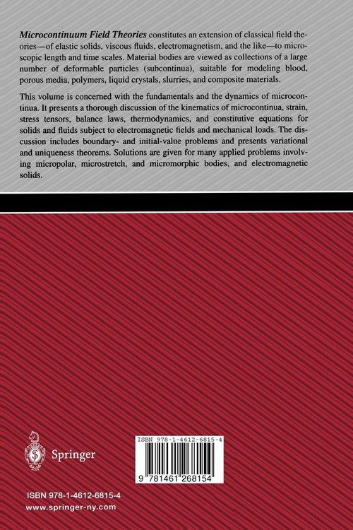 Produktbild: Microcontinuum Field Theories