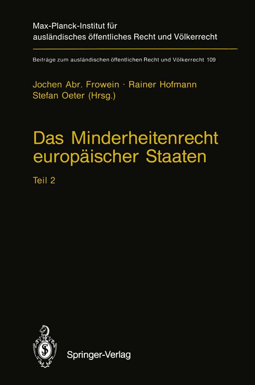 Produktbild: Das Minderheitenrecht europ&auml;ischer Staaten