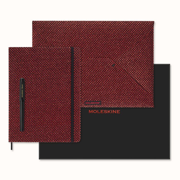 Produktbild: Moleskine Shine Sammler undat. Wochenkal. rot m. F&uuml;llfederh
