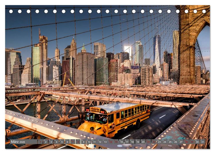 Produktbild: New York City Vibes (Tischkalender 2026 DIN A5 quer), CALVENDO Monatskalender