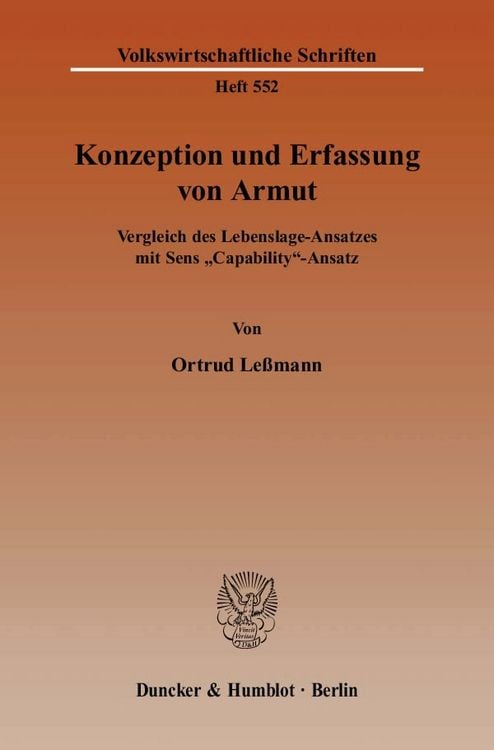 Produktbild: Konzeption und Erfassung von Armut.