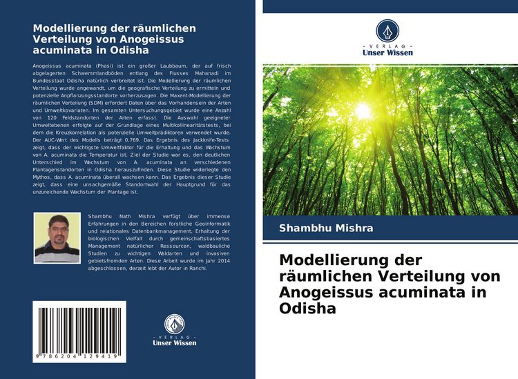 Produktbild: Modellierung der r&auml;umlichen Verteilung von Anogeissus acuminata in Odisha