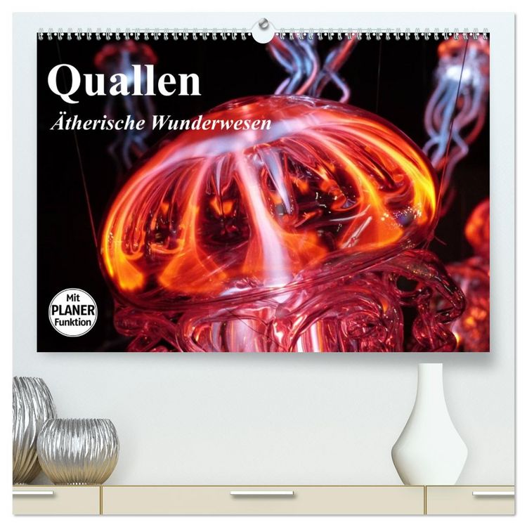 Produktbild: Quallen. &Auml;therische Wunderwesen (hochwertiger Premium Wandkalender 2026 DIN A2 quer), Kunstdruck in Hochglanz