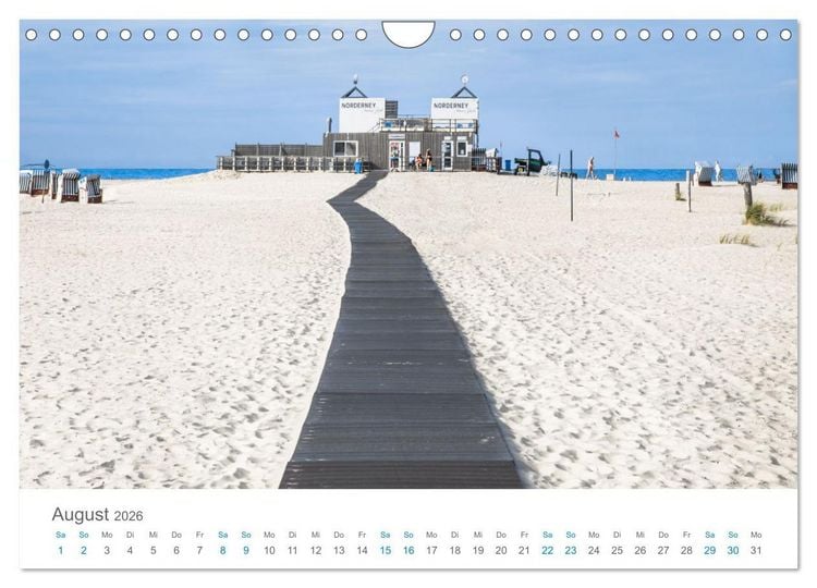 Produktbild: Norderney Sehnsuchtskalender (Wandkalender 2026 DIN A4 quer), CALVENDO Monatskalender