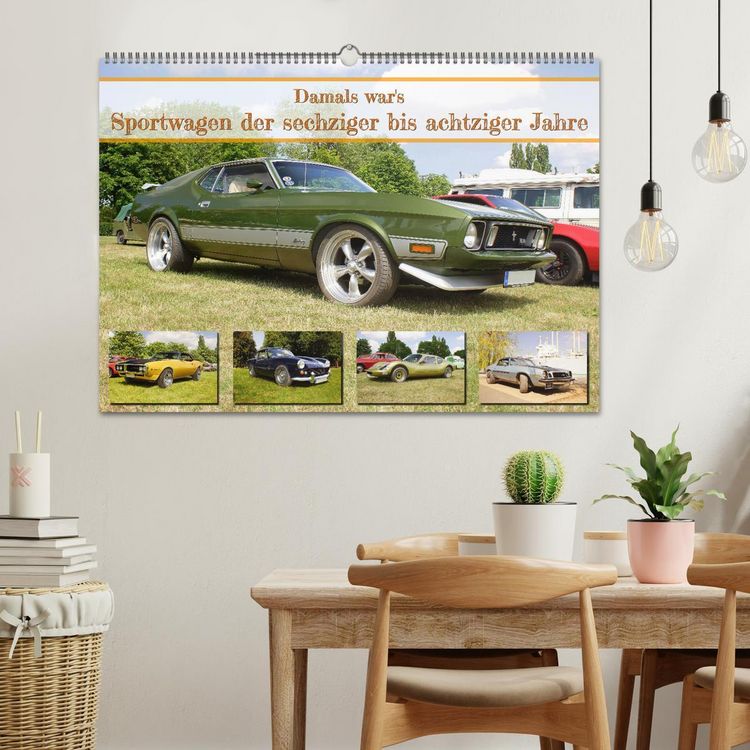 Produktbild: Damals war's - Sportwagen der sechziger bis achtziger Jahre (Wandkalender 2026 DIN A2 quer), CALVENDO Monatskalender