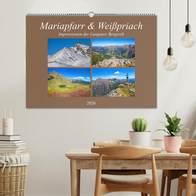 Produktbild: Mariapfarr & Wei&szlig;priach (Wandkalender 2026 DIN A2 quer), CALVENDO Monatskalender