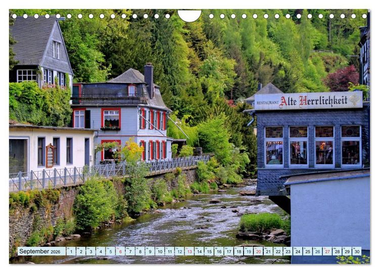Produktbild: Die sch&ouml;nsten Orte der Eifel - Monschau (Wandkalender 2026 DIN A4 quer), CALVENDO Monatskalender