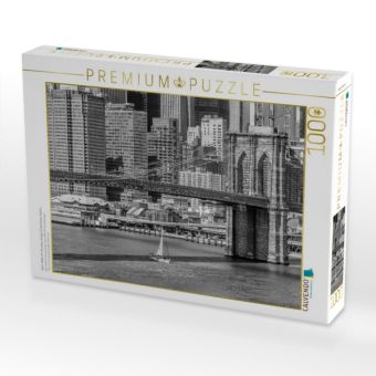 Produktbild: CALVENDO Puzzle NEW YORK CITY Brooklyn Bridge & Manhattan Skyline | 1000 Teile Lege-Gr&ouml;&szlig;e 64x48cm Foto-Puzzle f&uuml;r gl&uuml;ckliche Stunden