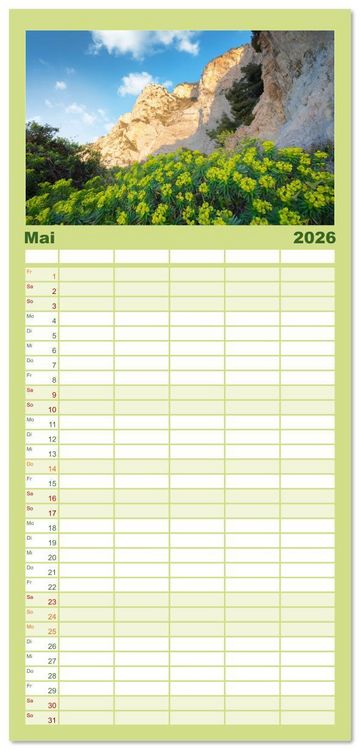Produktbild: Familienplaner 2026 - Varigotti - K&uuml;stensch&ouml;nheit Liguriens mit 5 Spalten (Wandkalender, 21 x 45 cm) CALVENDO