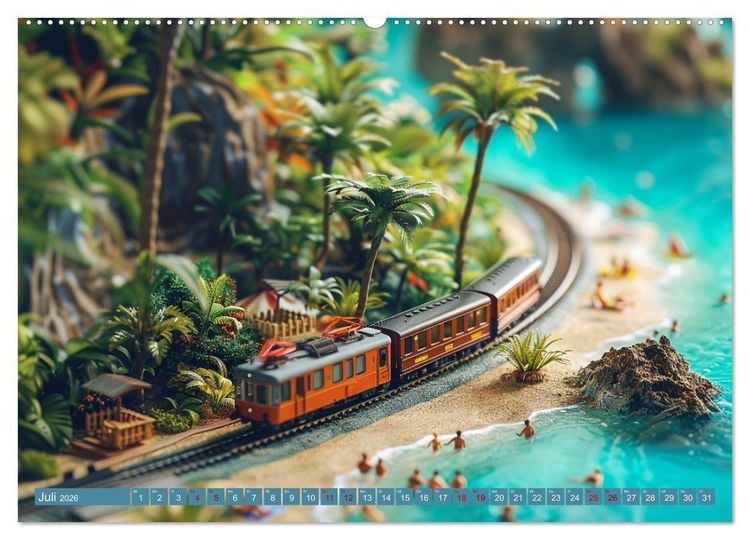 Produktbild: Modelleisenbahnen sind cool (Wandkalender 2026 DIN A2 quer), CALVENDO Monatskalender
