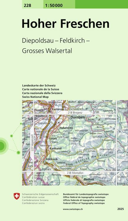 Produktbild: Swisstopo 1 : 50 000 Hoher Freschen