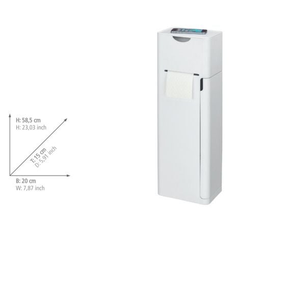 Produktbild: Stand WC-Garnitur Mod. Imon 6 in 1 Wei&szlig; matt, mit Ablage
