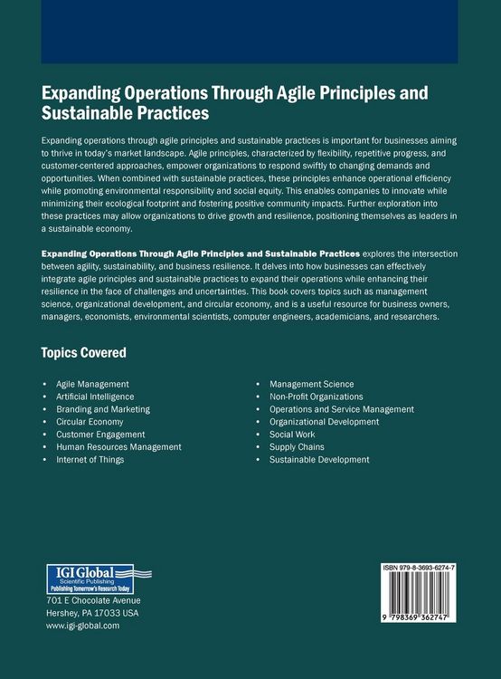 Produktbild: Expanding Operations Through Agile Principles and Sustainable Practices