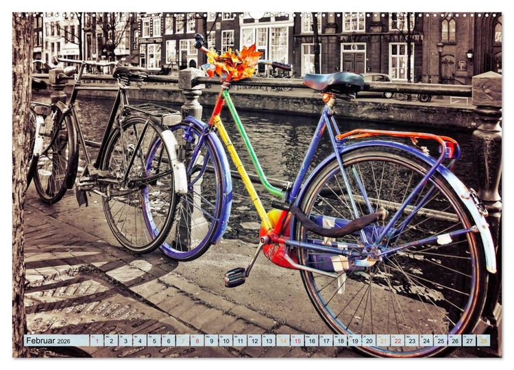 Produktbild: Stadtfahrrad (hochwertiger Premium Wandkalender 2026 DIN A2 quer), Kunstdruck in Hochglanz