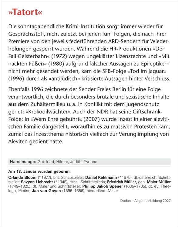 Produktbild: Duden Allgemeinbildung Tagesabrei&szlig;kalender 2027 - Wissen und Quizzen