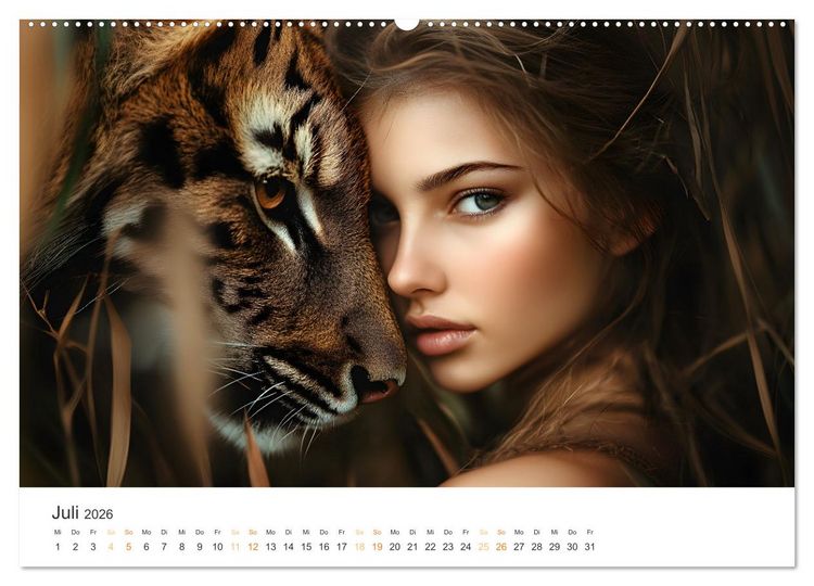 Produktbild: Magische Tierliebe (Wandkalender 2026 DIN A2 quer), CALVENDO Monatskalender