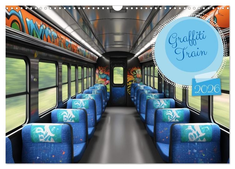 Produktbild: Graffiti Train (Wandkalender 2026 DIN A3 quer), CALVENDO Monatskalender