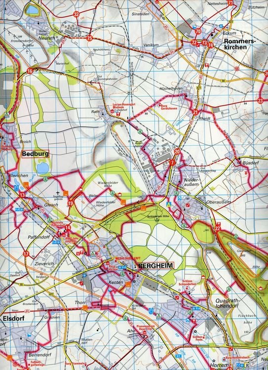 Produktbild: BVA Radwanderkarte Rhein-Erft-Kreis die sch&ouml;nsten Radtouren 1:50.000