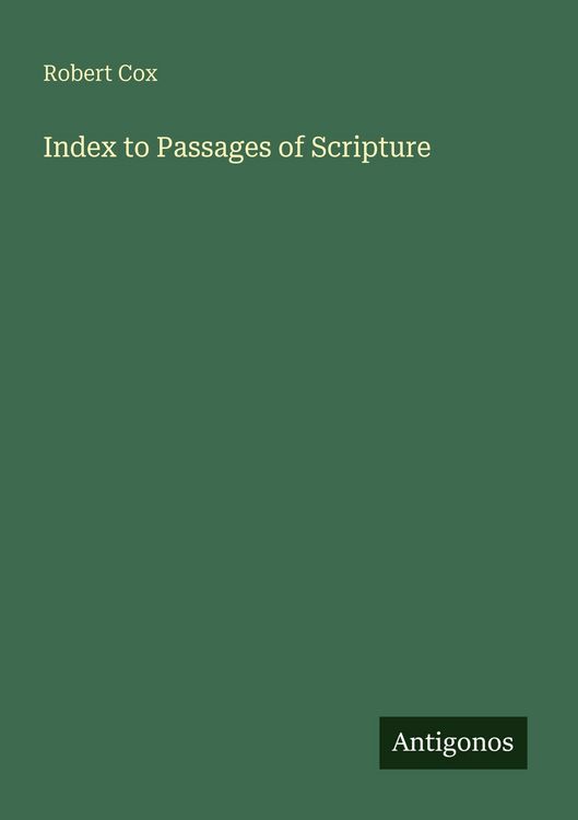 Produktbild: Index to Passages of Scripture