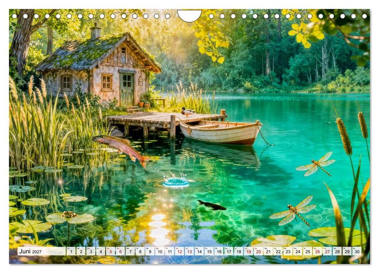 Produktbild: M&auml;rchenhafte Cottages - Waldzauber und versteckte Tiere entdecken! (Wandkalender 2027 DIN A4 quer), CALVENDO Monatskalender