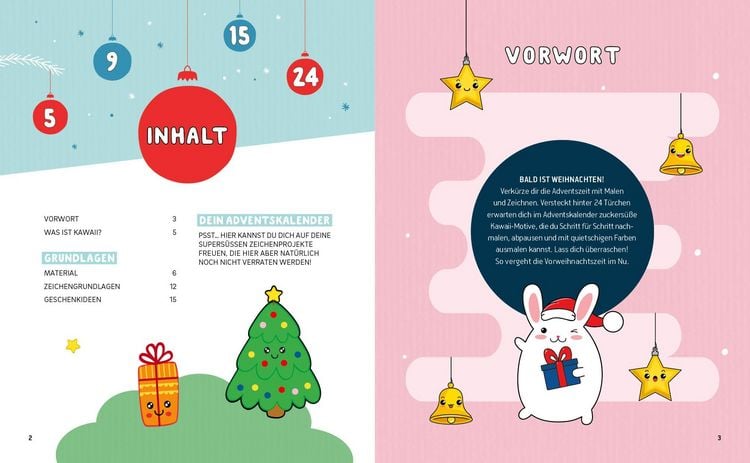 Produktbild: Mein Kawaii-Adventskalender-Buch: Cute Christmas