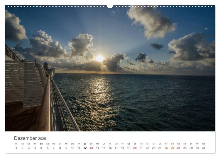 Produktbild: Kreuzfahrten 2026 (Wandkalender 2026 DIN A2 quer), CALVENDO Monatskalender