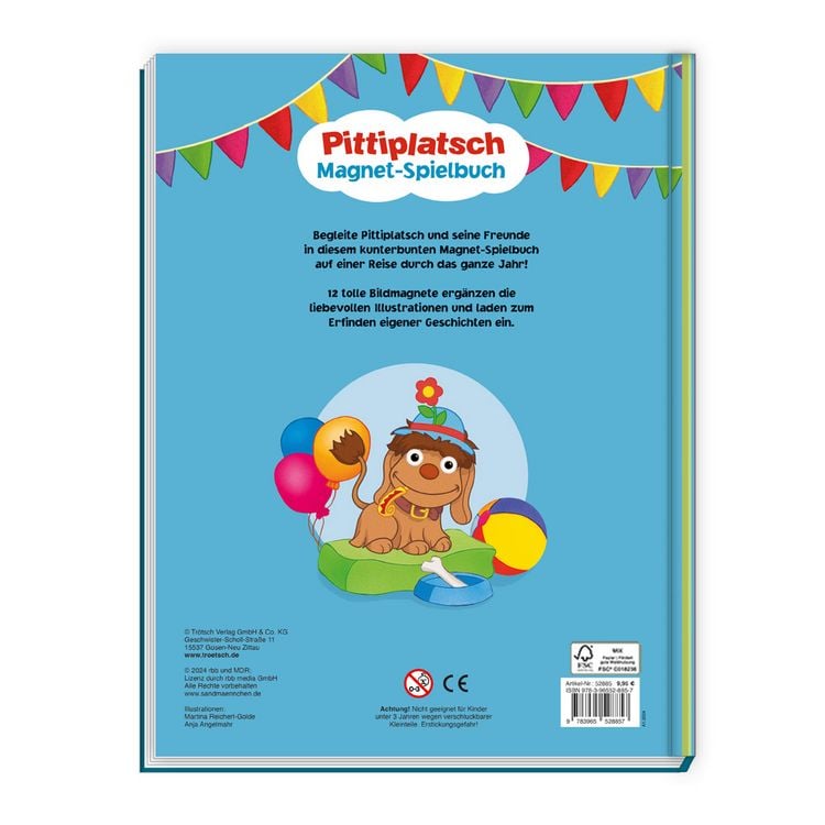Produktbild: Tr&ouml;tsch Unser Sandm&auml;nnchen Magnet-Spielbuch Pittiplatsch Pappenbuch mit Magneten
