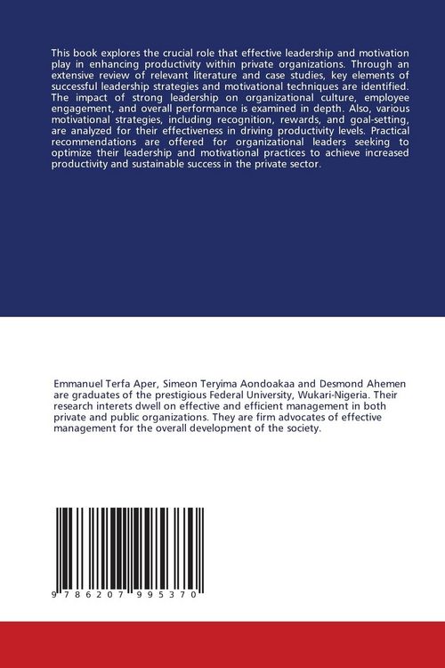 Produktbild: Effective Leadership and Motivation Towards Enhanced Productivity
