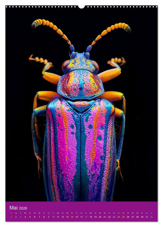 Produktbild: Neon-Evolution - Fluoreszierende Fantasietiere der KI-Welt (hochwertiger Premium Wandkalender 2026 DIN A2 hoch), Kunstdruck in Hochglanz