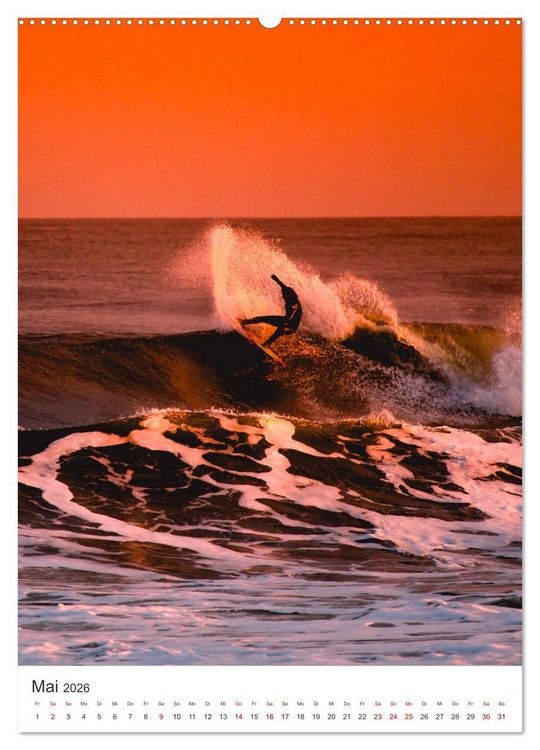 Produktbild: Surfen - Auf der perfekten Welle. (Wandkalender 2026 DIN A2 hoch), CALVENDO Monatskalender