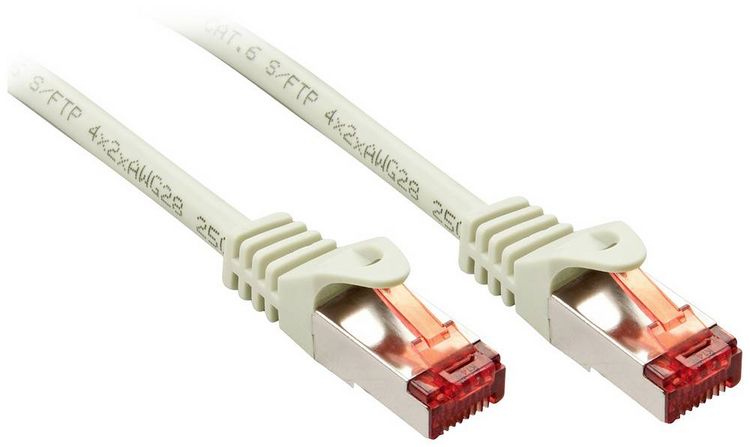 Produktbild: LINDY 47347 RJ45 Patchkabel CAT 6 S/FTP 7.50 m Grau 1 St.