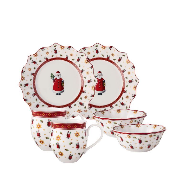 Produktbild: Villeroy & Boch Toy's Delight Fr&uuml;hst&uuml;cks-Set f&uuml;r 2 Santa, 6tlg.