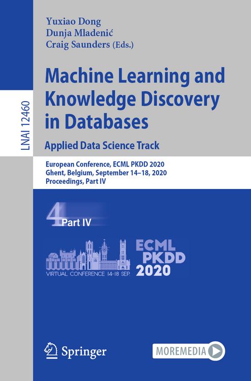 Produktbild: Machine Learning and Knowledge Discovery in Databases: Applied Data Science Track