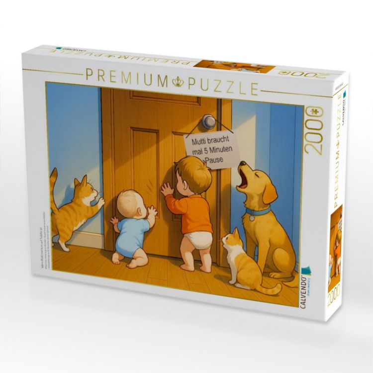 Produktbild: CALVENDO Puzzle Wenn Mutti mal kurz auf Toilette ist | 2000 Teile Lege-Gr&ouml;&szlig;e 90x67cm Foto-Puzzle f&uuml;r gl&uuml;ckliche Stunden